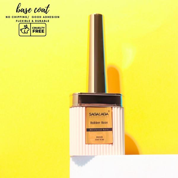 Quality Professional Salon 15ml Rubber Base Coat UV LED Lamp Super Clear Base Gel Nail Polish with Transparent Formula wholesale