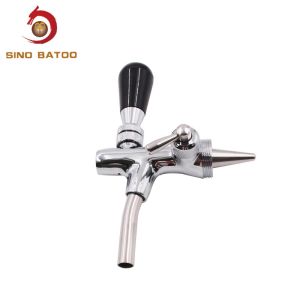 China Chrome Plating Beer Keg Faucet , Brass Adjustable Flow Beer Taps on sale