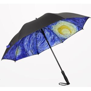 China Printed Collapsible Golf Umbrella , Wind Resistant Automatic Umbrella Plastic Cap on sale