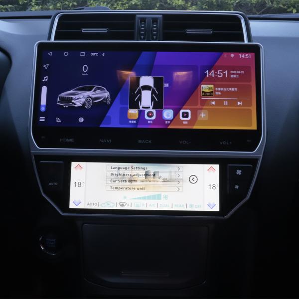 Digital LED Car Air Conditioner AC Panel Touch Screen For Toyota Prado 2018-2023