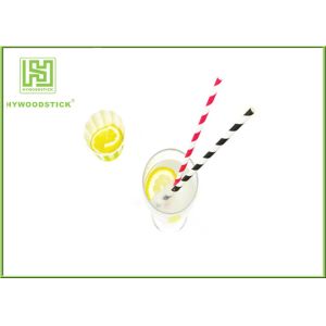 China Blue And White Striped Party Paper Straws For Kraft Making Non - Flavor on sale