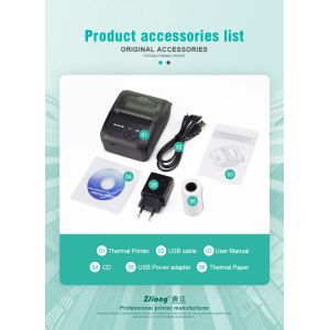 Mobile Mini Bluetooth Thermal Printer 58mm Ticket Receipt Barcode Printing