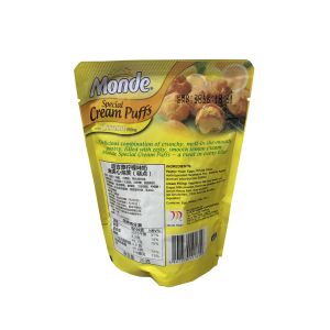 Puffed Food Packaging - Crisp Chips Paper Laminated Window Stand Up Zipper Pouch