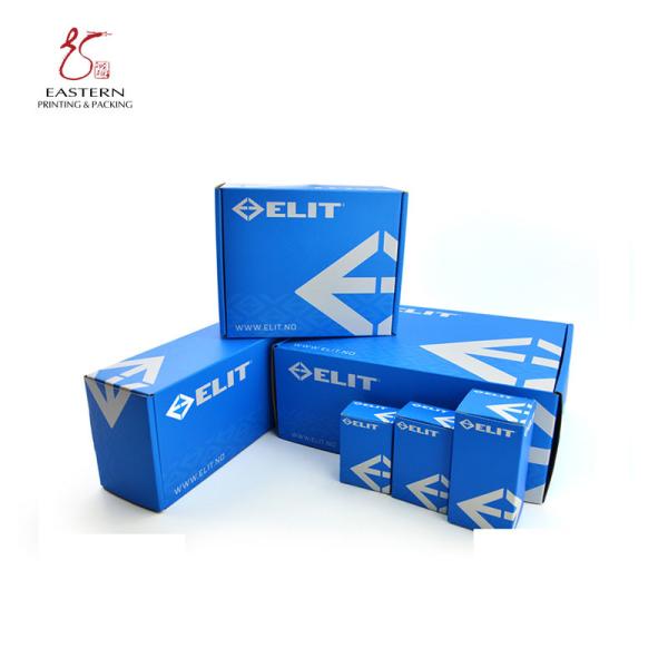 Logo Printed CMYK color foldable Corrugated Cardboard Box , Custom Cardboard