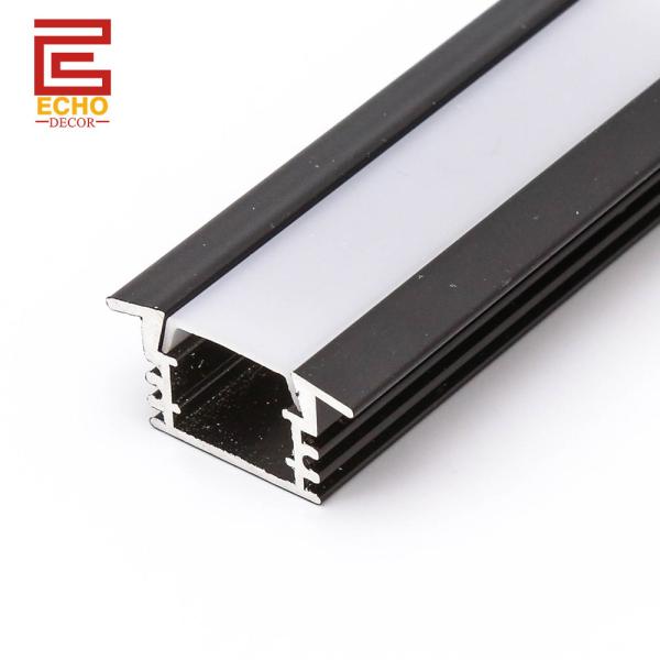 Flexible Alu LED Profile U Channel Black LED Strip Profile For Housing