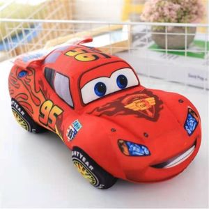 Cheap 25cm Custom Cartoon Stuffed Car Red Mcqueen Car Toy Printing Logo for sale