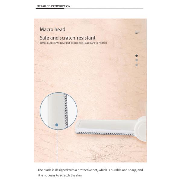 White Stainless Steel Lady Razor SS 18*4*2 Cm Flexible Eyebrow Trimmer