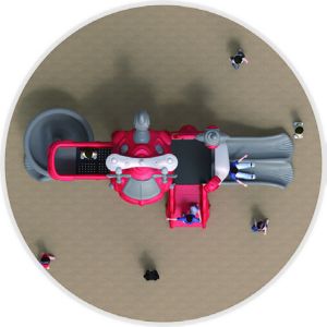 Funny Plastic Spiral Slide , Plastic Play Slides For Toddlers CAD Instruction