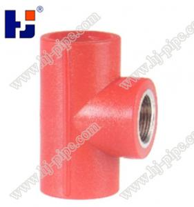 Plastic pipe fittings PPR reducer female thread tee