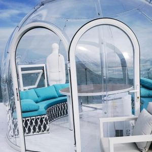 Free Standing 10x10 Transparent Bubble Tent Heat Resistant Polycarbonate Dome