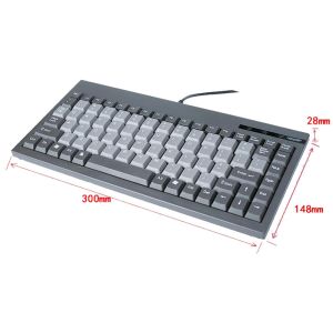 Compact Waterproof Plastic Keyboard With Rugged PC/ABS Keys