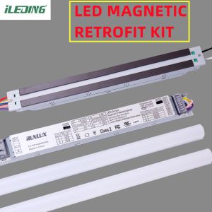 PC Material Led Linear Retrofit Kit Magnetic Mount Led Light 140Lm/W 2FT 25W 20W
