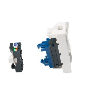 Legrand Style RJ45 CAT6A UTP French Type Keystone Jack for Customer Requirements