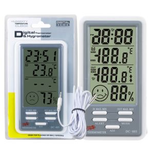 LCD Screen Digital Thermometer Hygrometer Temperature Humidity Meter Alarm Clock