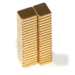 N42 F5x4x1mm Gold Coating Neodymium Magnet Block Neodymium Magnets