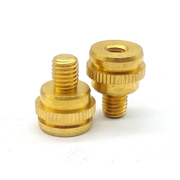 Quality Anodized CNC Brass Parts High Precision Knurled Thumb Screws Customized wholesale