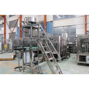 Piston Vacuum Milk Bottle Filling Machine Medium Size With Belt Conveyor