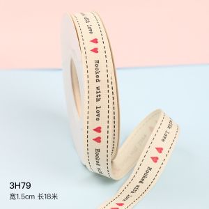 Cartoon Custom Gift Ribbon 1cm-2.5cm Animal Print Ribbon White