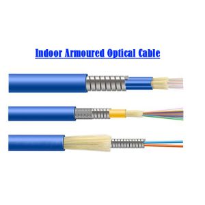 1 ~ 24 core Single Mode Armored Fiber Optic Cable Computer Room 0.9 Tube SOS