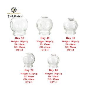 1years Shelf Life Cupping Cups Set for Stock and Professional Massage