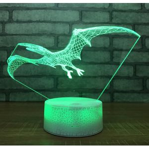 Pterosaur 7 Colors Change 3D LED Night Light with Remote Control Ideal For