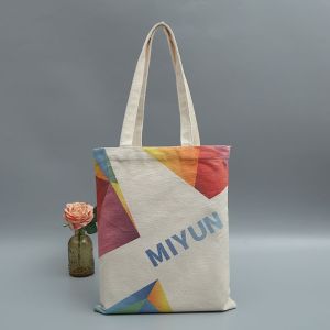 Foldable Recycled Canvas Tote Bags Promotional Design Printed