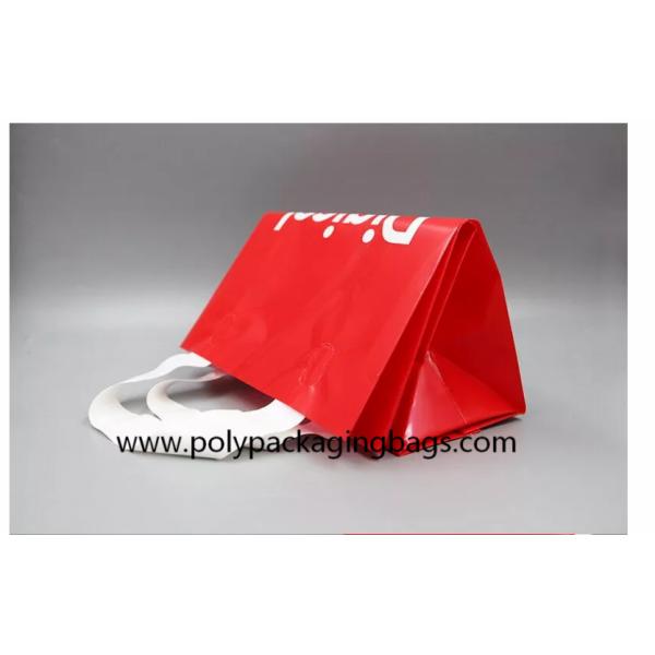 100 Microns Plastic Shopping Bags With Soft Loop Handles