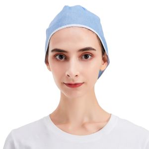 China 10gsm-35gsm Disposable Non Woven Cap With Ties 18 21 24 on sale