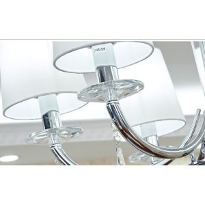 Galvanized metal chandelier with lampshade weeding house decor (WH-MI-51)