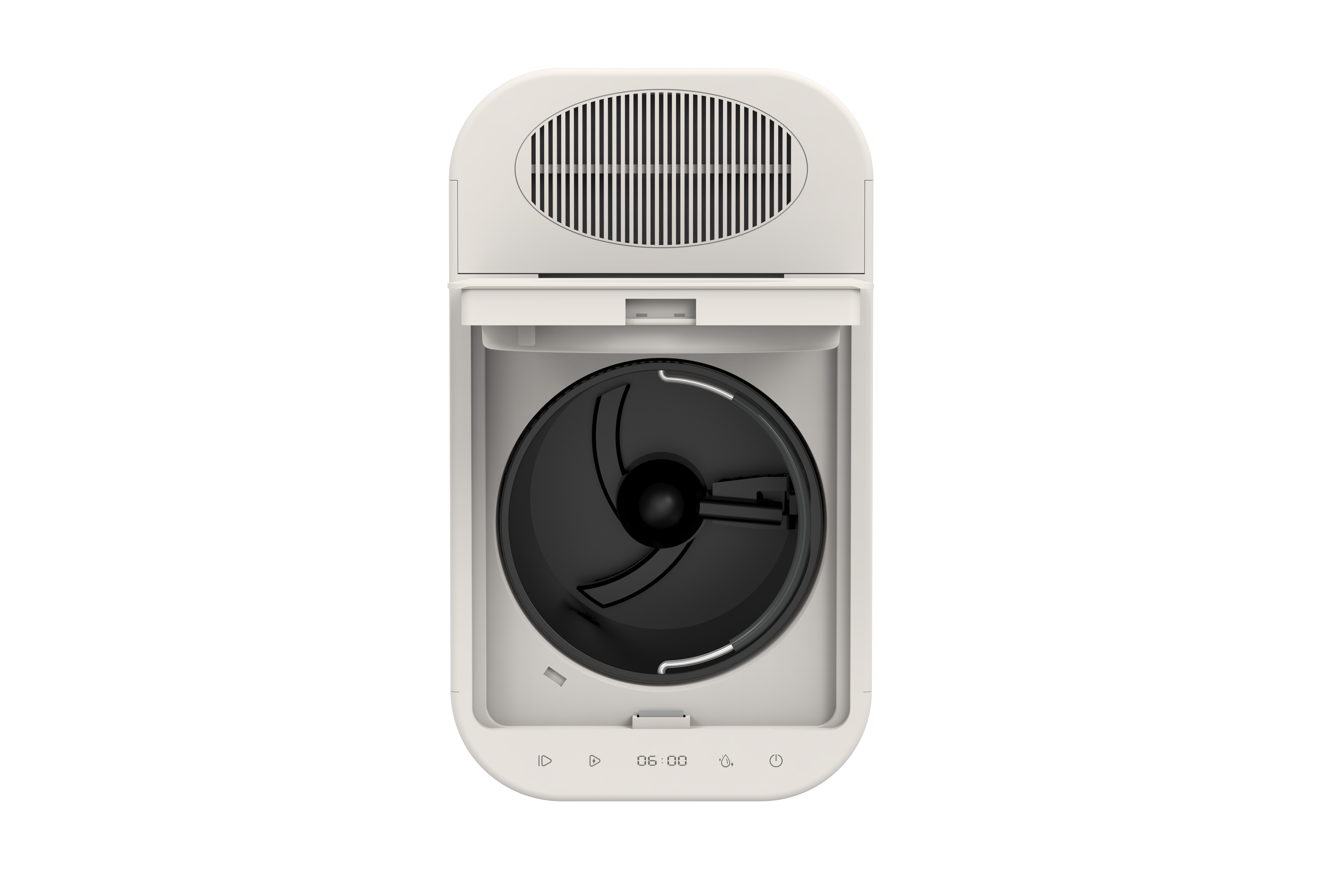 2.5L kithen composter with transparent skylight and timer monitoring, arc-shaped