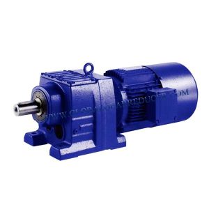 Flange Mounted Helical Geared Motor With Extended Bearing Housing
