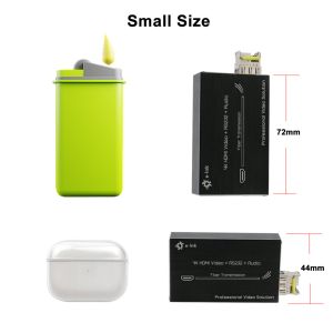 Mini 4K HDMI Fiber Extender with RS232 & External Audio Data rate up to 10.2Gbps