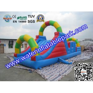 0.55mm PVC Tarpaulin Inflatable Obstacle Course Rental Waterproof And Fireproof