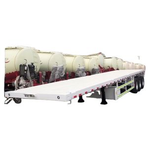 Customizable 3 4 Axel 12.5M 40ft Flatbed Semi Trailer Container Flatbed Car