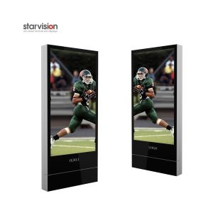 Android Freestanding Digital Posters 500nits High Brightness Digital Signage