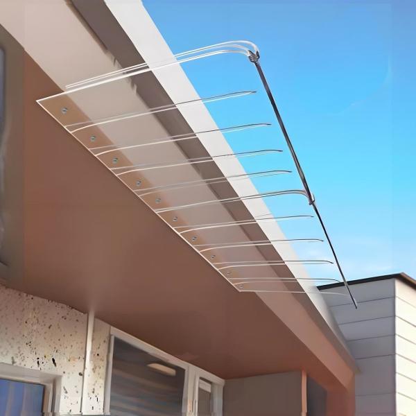 Clear Invisible DIY Polycarbonate PC Awning Low-Maintenance Choice For Weather