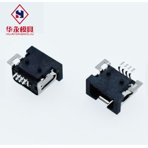 Waterproof 4 Pin Female SMT Micro USB Socket Connector