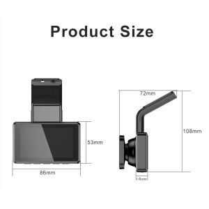 WIFI GPS Logger 4K Car Dashboard Mounted Dash Cam 3inch