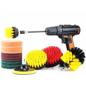 14Pcs Polypropylene Power Drill Brush Attachments Set 800g Scrubber