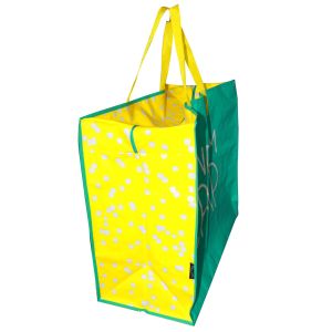 Portable 120gsm PP Woven Shopping Bags Full Zipper Matt Coated