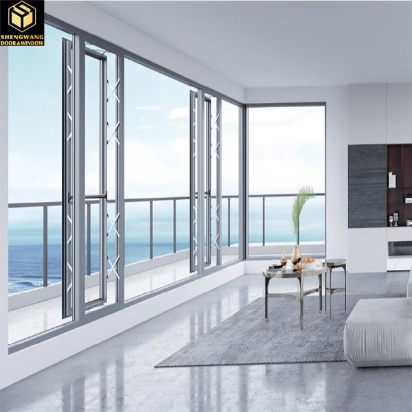 Quality Customized Width Swing Window 5mm - 20mm Glass Aluminum Sliding Windows wholesale