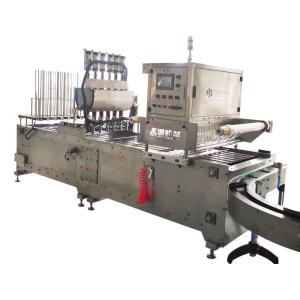 Cheap PLC Controlled MAP Tray Sealer Machine For Packing Hot Instant Snack Container for sale