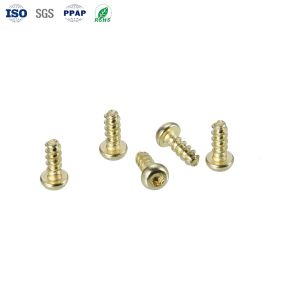 Custom Gold Hex Lobular Socket Pan Head Self Tapping Screws M0.8-M14