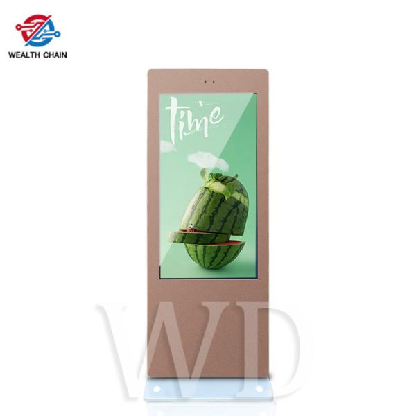-30℃ to 55℃ Temp resistant 55" Outdoor Coffee color Standing LCD Display