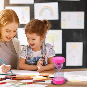 Kids Sand Timer Hourglass Plastic Hexagonal Hourglass Free Sample