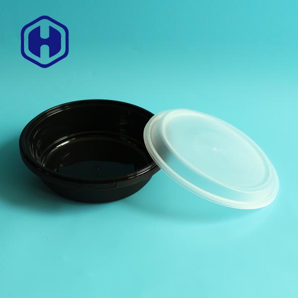 Heavy Duty Cold Hot Food Plastic Lunch Bowl Airtight 37oz Take Out Meal Prep Container