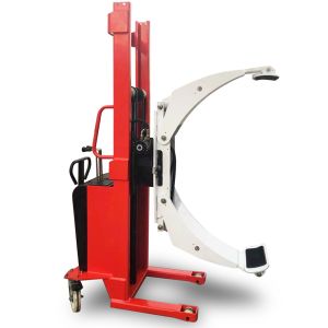 Cheap 1000kg portable handing Paper Roll semi automatic pallet stacker for sale