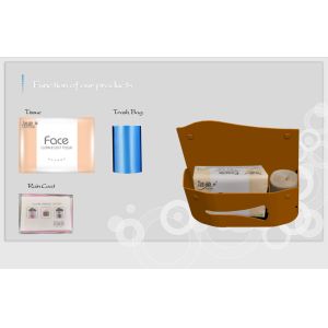 Embossed Leather Car Tissue Box tissue holder for tissues, trash bags and rain