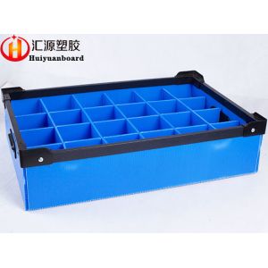 China Stackable Corrugated Plastic Dividers , Blue Correx Storage Boxes on sale