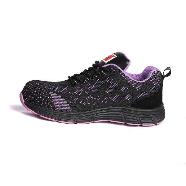 Breathable Anti Puncture Fly Knit Fabric Upper Safety Shoes With EVA Insole And Rubber Sole